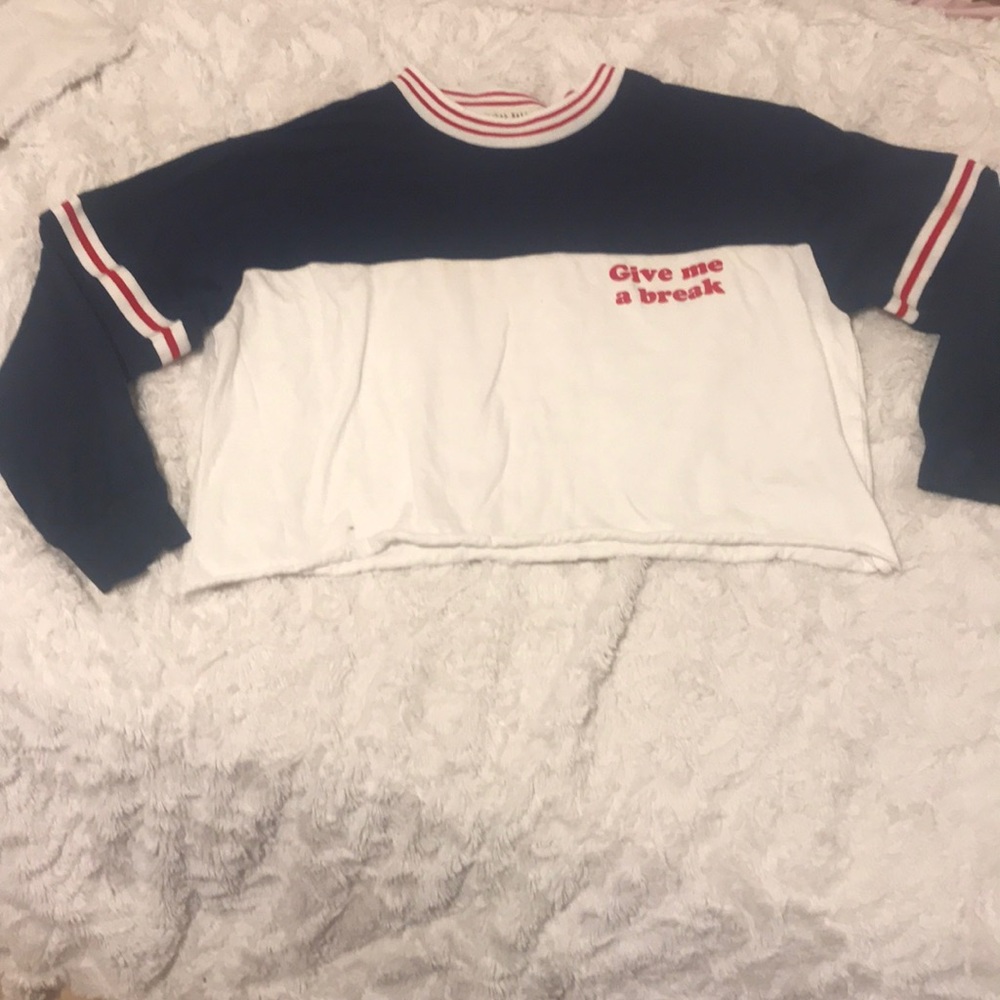 “give me a break” cropped sweatshirt